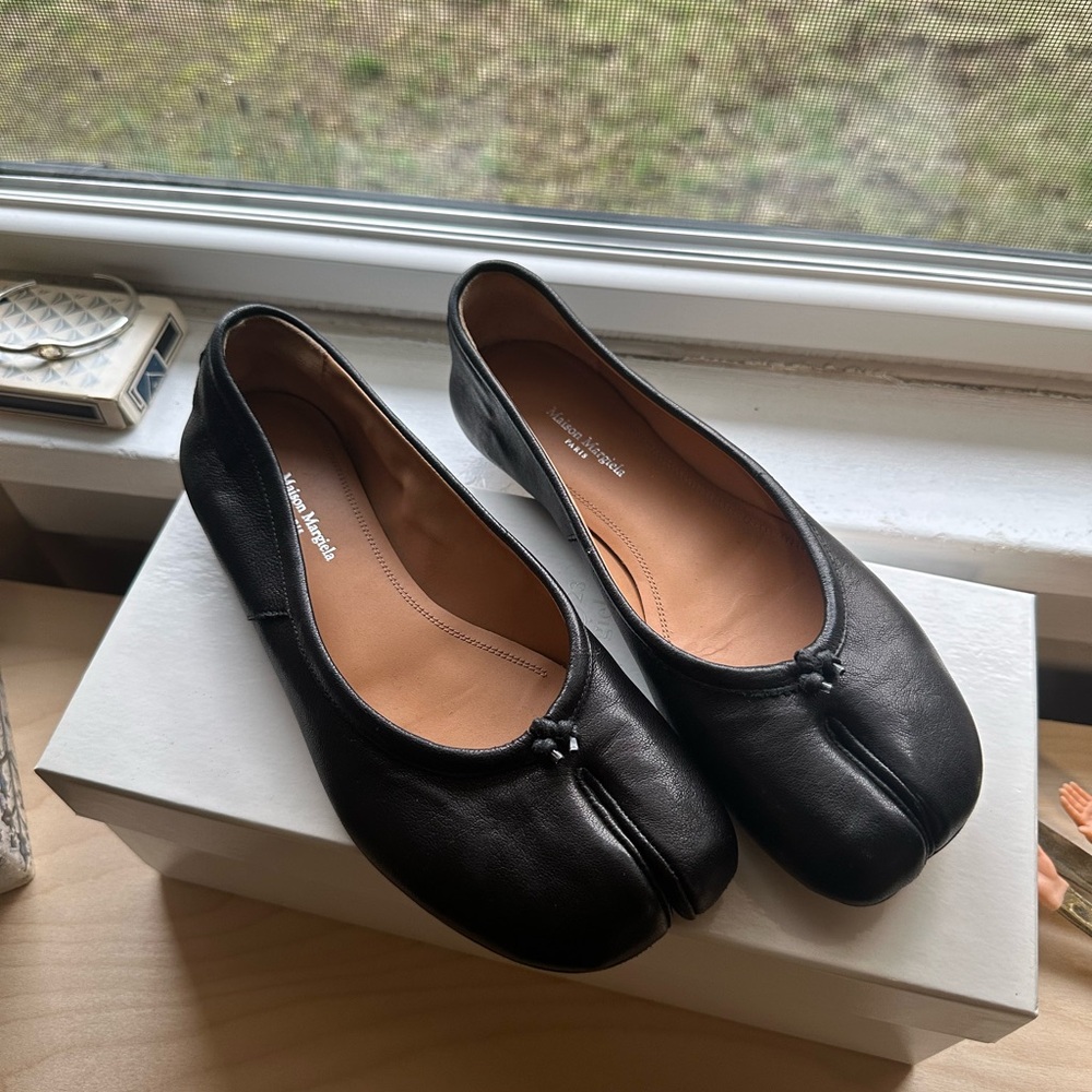 Maison Margiela Black Tabi Ballerina Flats